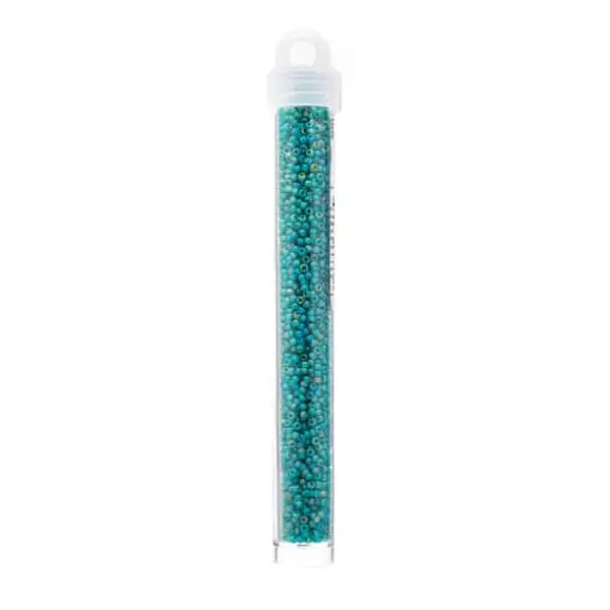 Miyuki&reg; 11/0 Glass Seed Beads, 22g Emerald Transparent AB Matte {3}
