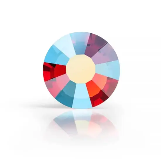 Preciosa MAXIMA SS16 Aurora Borealis Flatback Czech Crystals, 144ct. Red Velvet AB {1}