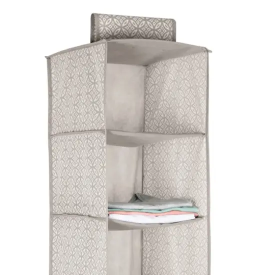 Simplify Gray 6-Shelf Boho Closet Organizer {3}
