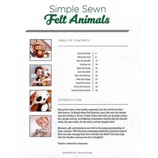 Leisure Arts Simple Sewn Felt Animals Book {4}