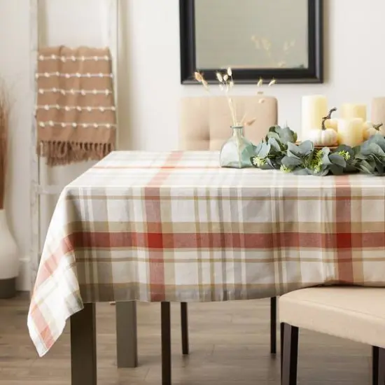 DII&reg; 120" Plaid Thanksgiving Cozy Picnic Tablecloth {8}