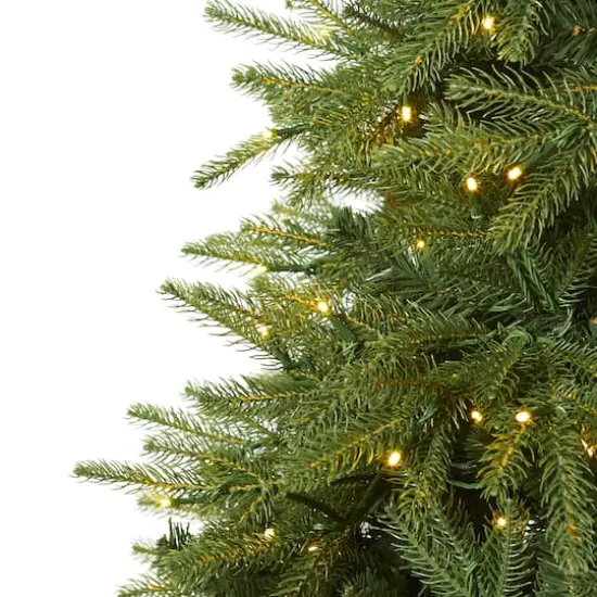 8ft. Pre-Lit Vancouver Fir Natural Look Artificial Christmas Tree with Clear LED Lights {4}