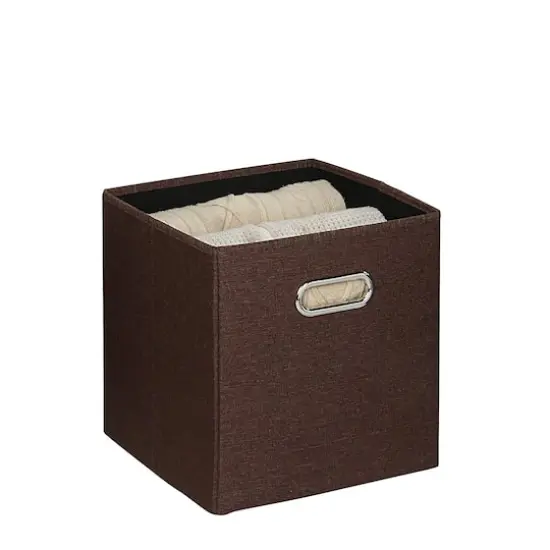 SunnyPoint 10.5" Storage Bin, 4ct. Light Brown {4}