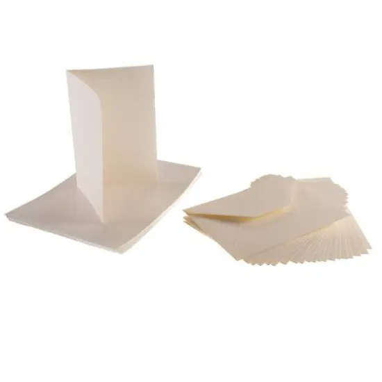 Fabriano 4.5" x 6.75" Medioevalis White Cards & Envelopes, 20ct. {5}