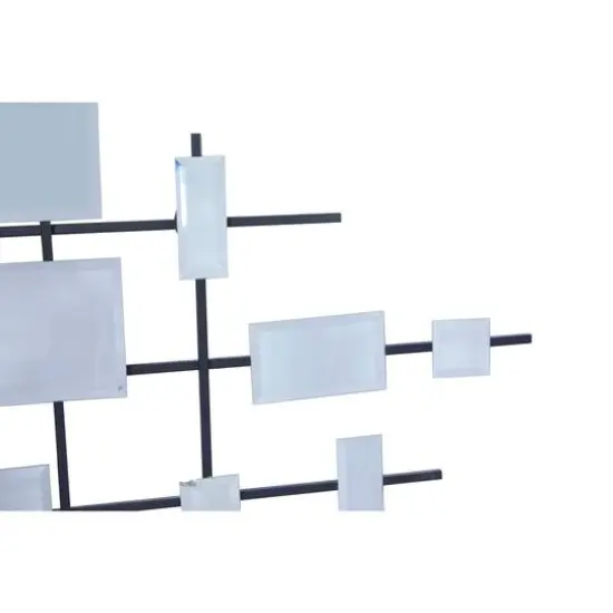 Clear Glam Abstract Metal Mirror Wall D&eacute;cor {6}