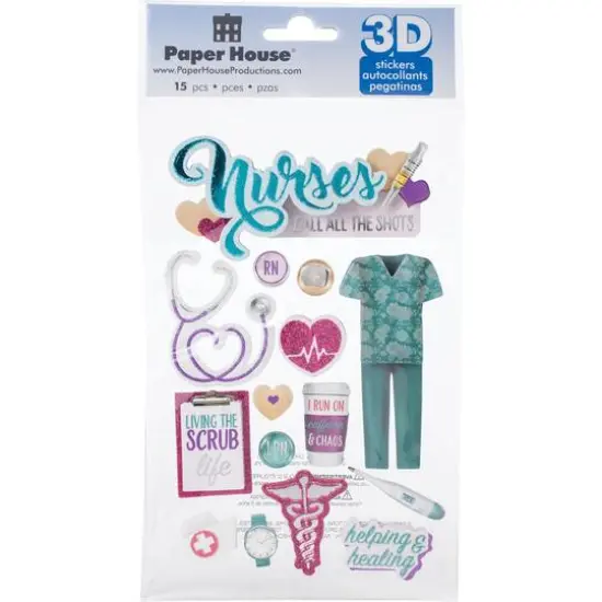 Paper House&reg; Nurses 3D Stickers {1}