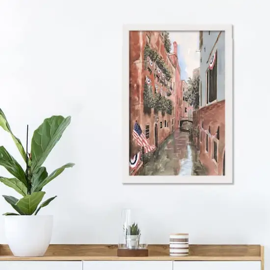 American Canals White Framed Print Under Plexiglass {3}