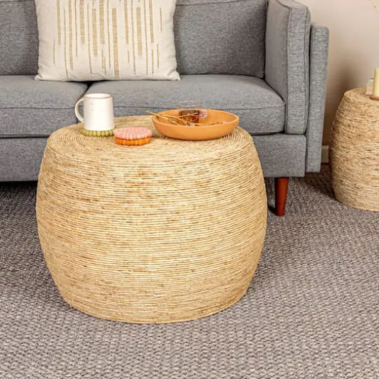 Hello Honey&reg; Corn Rope Round Accent Table Natural {3}