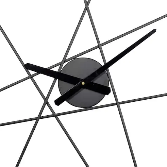 CosmoLiving by Cosmopolitan 24" Black Metal Contemporary Wall Clock {5}