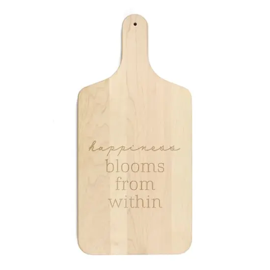 17" Happiness from Sage Maple Paddle Cutting Board {1}