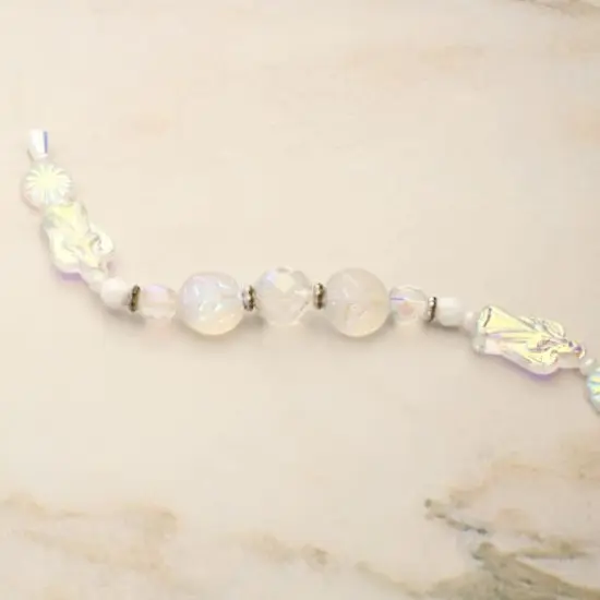 Angel White Iridescent Czech Glass Bead Mix by Bead Landing&trade; {5}