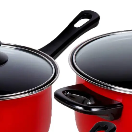 Gibson Home&reg; Chef Du Jour 7-Piece True Red Cookware Set {5}
