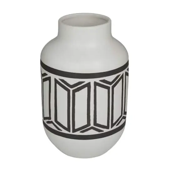 White Porcelain Transitional Vase, 12" x 7" x 7" {3}