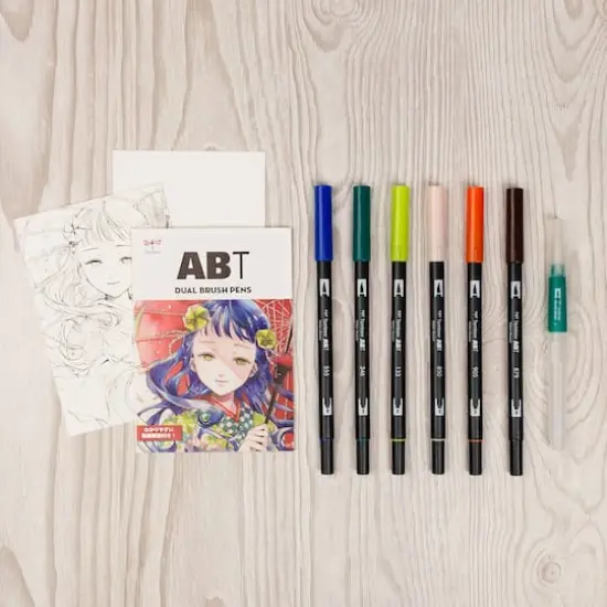 Tombow Wind Manga Illustration Dual Brush Pen Art Set {3}