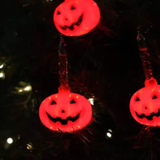 7ct. Jack O' Lantern Halloween Bubble Lights {4}
