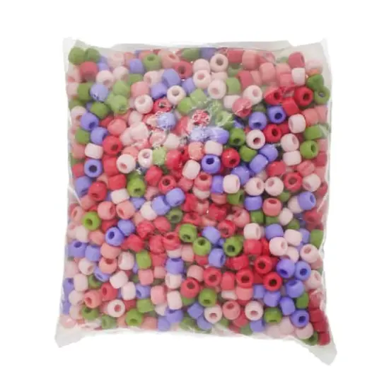 John Bead 9mm Assorted Matte Plastic Pony Beads, 1,000ct. {5}