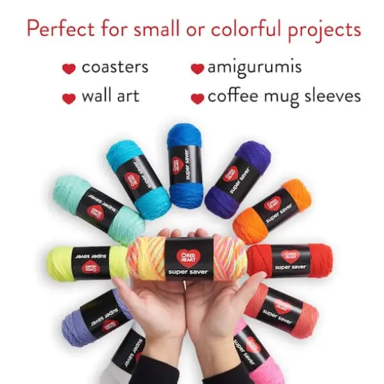 Red Heart&reg; Super Saver&reg; 12 Skein Super Craft Yarn Kit Brights {3}