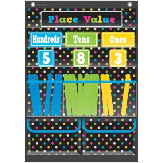 Teacher Created Resources Chalkboard Brights Place Value Pocket Chart {3}