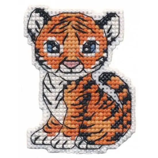 Oven Tiger Magnet Cross Stitch Kit {1}
