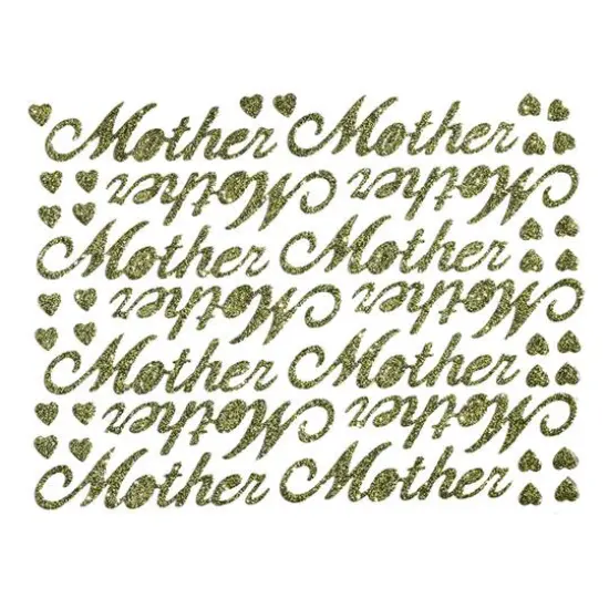JAM Paper Mother Gold Script Floral Adhesive {1}