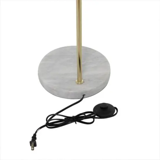 Gold Metal Industrial Floor Lamp, 15" x 10" x 64" {6}