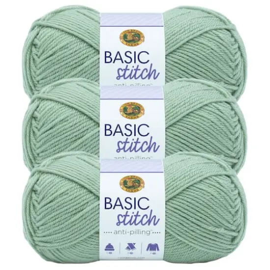 3 Pack Lion Brand&reg; Basic Stitch Anti Pilling&trade; Yarn Sage {1}
