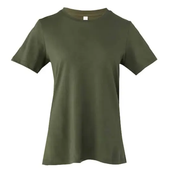 BELLA+CANVAS® Women's Relaxed Jersey T-Shirt Military Green {1}
