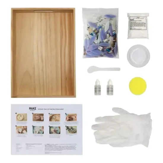 10" x 14" Purple Flowers Mosaic Tray Kit by Make Market&reg; {3}