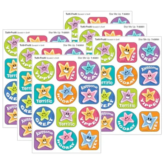 TREND Enterprises® Star Me Up, Tutti-Frutti Scent Scratch 'n Sniff Stinky Stickers®, 6 Packs of 48 {1}