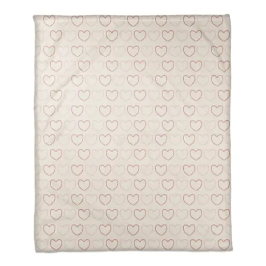 Valentine's Day Hearts Fleece Throw {1}