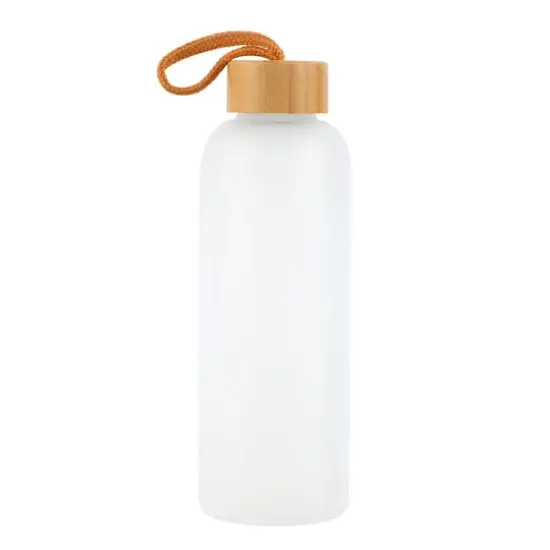 24oz. Frosted Glass Sublimation Bottle by Make Market® White {1}