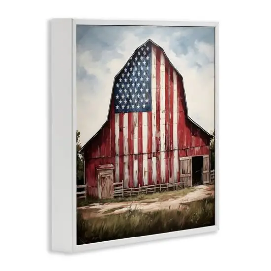 Stupell Industries Americana Barn View Framed Giclee Art White {4}