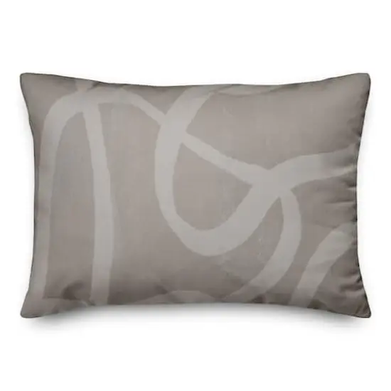 Modern Beige Lines I 14" x 20" Throw Pillow {1}