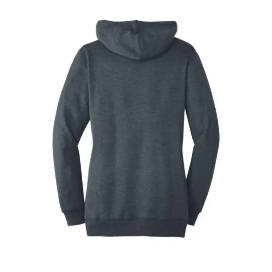 District® Women's Lightweight Fleece Hoodie Heathered Navy {5}