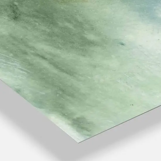 Designart Blue Watercolor Impression With Gold Multipanel Wall Clock {4}