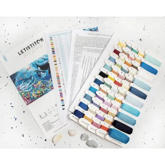 LetiStitch Underwater Ballet Counted Cross Stitch Kit {3}