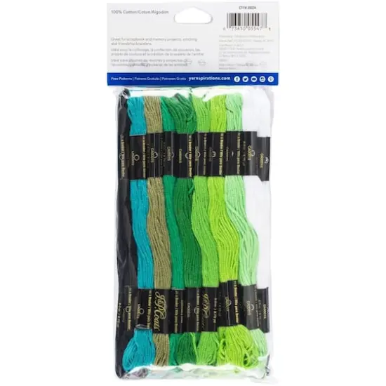 Coats & Clark 6-Strand Embroidery Floss Value Pack, Garden Greens {3}