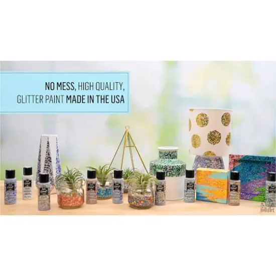 FolkArt&reg; Glitterific Pop&trade; Acrylic Paint, 2oz. Black Ice {9}