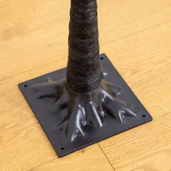 5ft. Pre-Lit Artificial Halloween Black Twig Tree with Bats and 50 Warm White LED Lights {7}