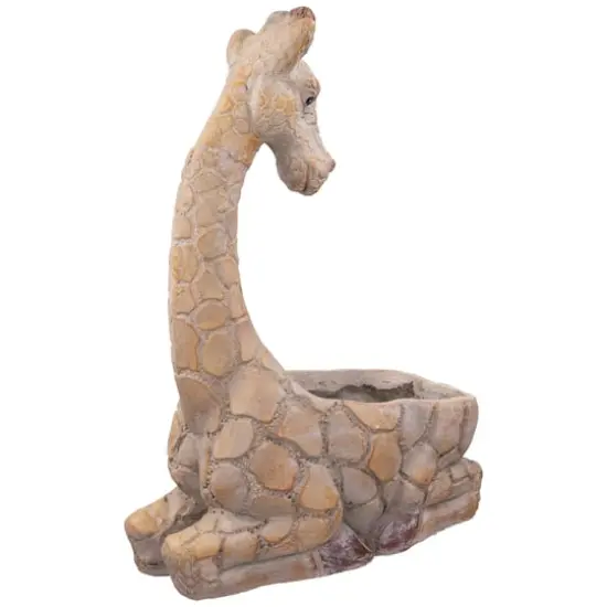 17" Giraffe Outdoor Ceramic Garden Planter {4}