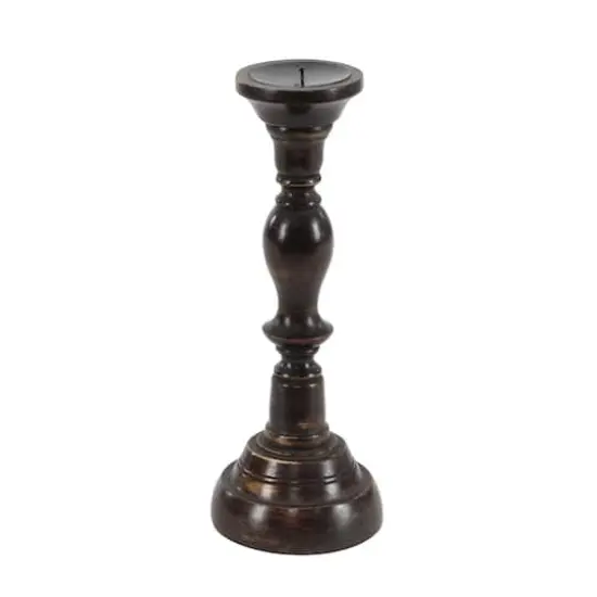 Black Mango Wood Farmhouse Candle Holder Set, 3ct. {4}