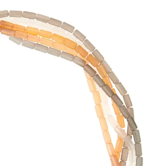 Matte Multicolor Earth Glass Tube Seed Beads, 5mm by Bead Landing&trade; {4}