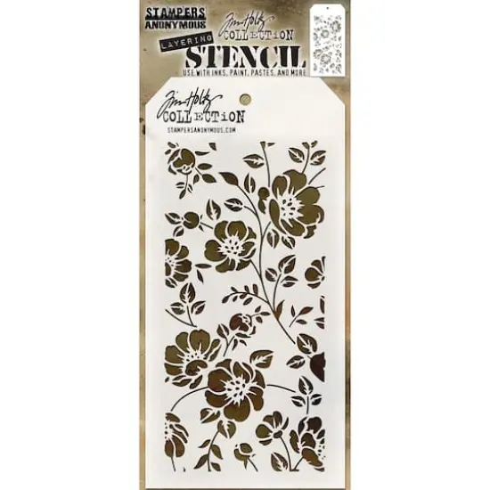Stampers Anonymous Tim Holtz® Floral Layered Stencil, 4.125" x 8.5" {1}