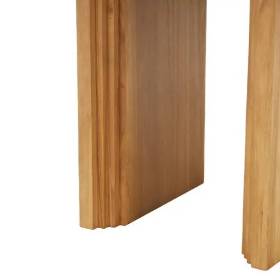 23.5" Brown Wood Cutout Arch Side End Accent Table {6}