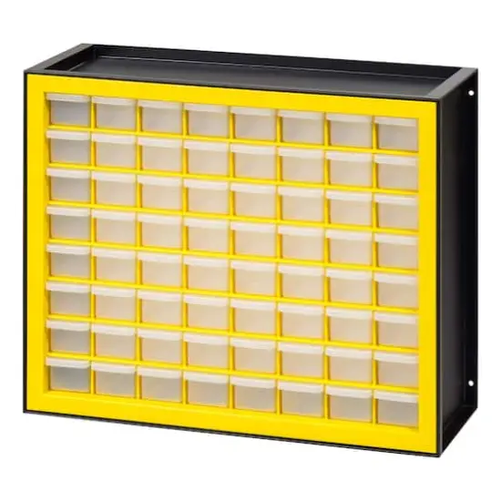 IRIS&reg; Yellow & Black 64-Drawer Parts Cabinet {6}