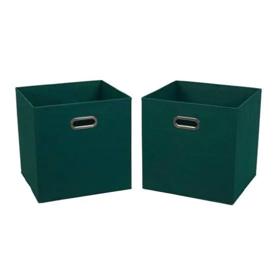 2 Pack Household Essentials 13" Fabric Storage Bins Green {7}