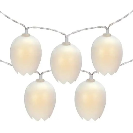 10ct. Cracked Easter Egg LED String Lights with Clear Wire {1}