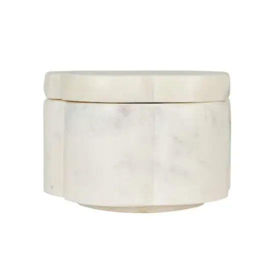 Hello Honey Elegant White Marble Pinch Pot with Lid {7}