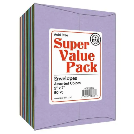 PA Paper&trade; Accents Super Value 5" x 7" Envelopes, 50ct. {1}