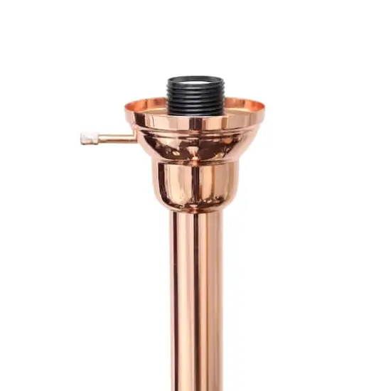 Lalia Home Torchiere Floor Lamp with 2 Reading Lights Rose Gold/White Shades {7}